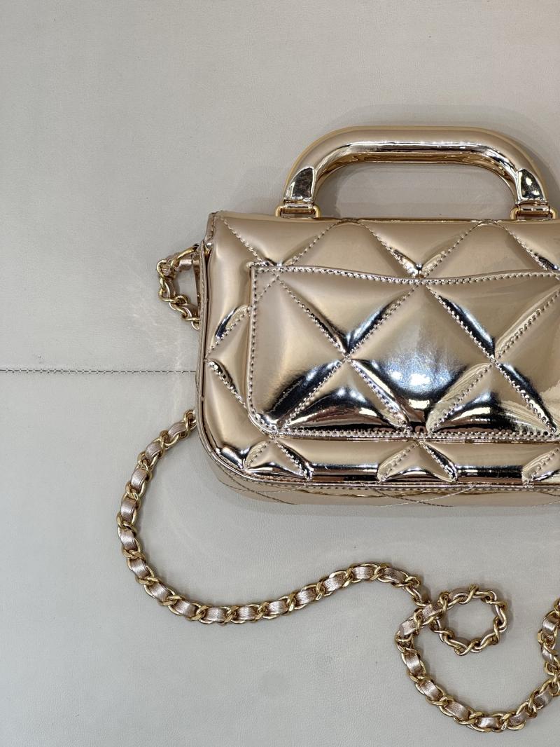 Chanel Small Clutch with Chain Light Gold AP4892