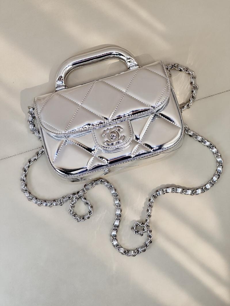 Chanel Small Clutch with Chain Silver AP4892