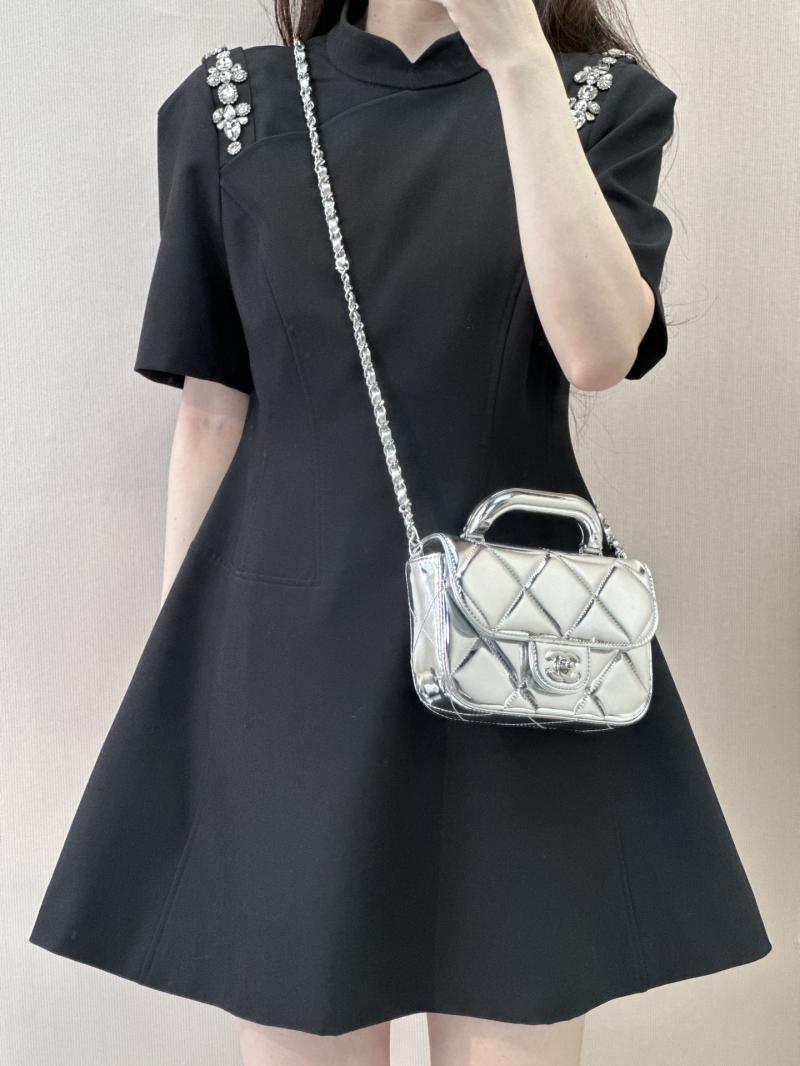 Chanel Small Clutch with Chain Silver AP4892