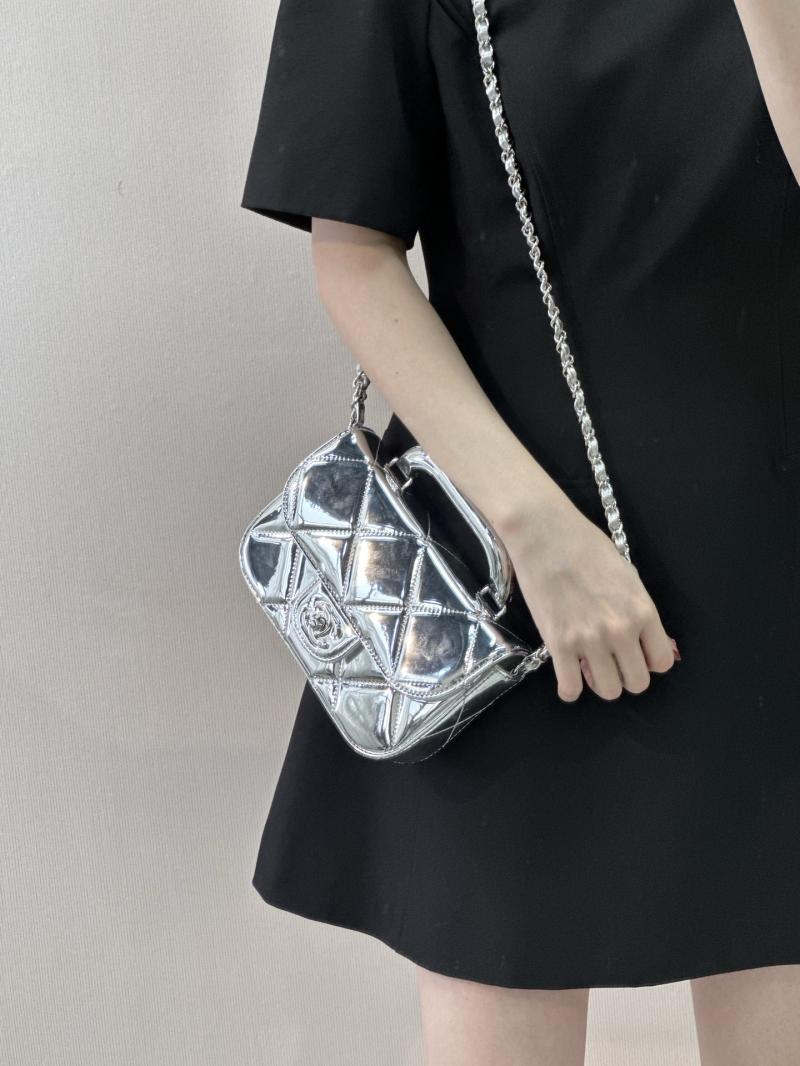 Chanel Small Clutch with Chain Silver AP4892