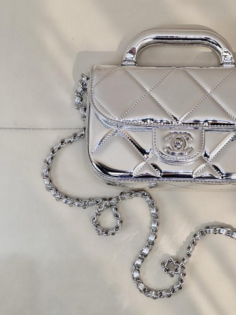 Chanel Small Clutch with Chain Silver AP4892
