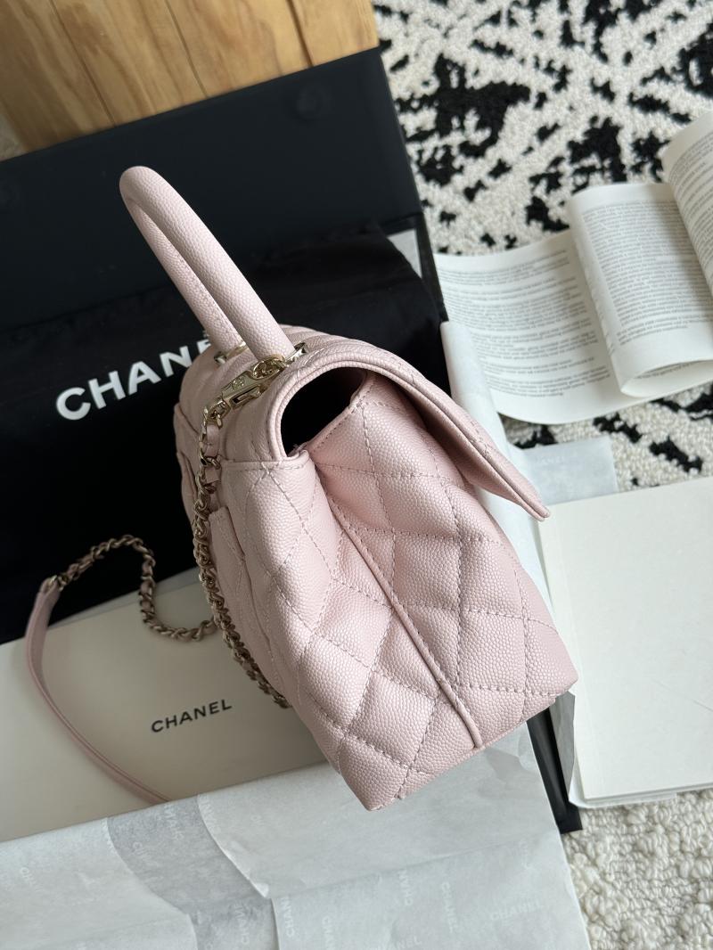 Chanel Small Flap Bag with Top Handle Pink A92990