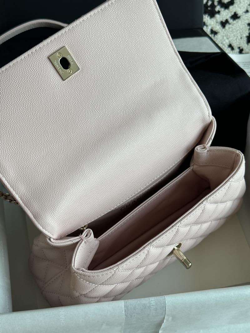 Chanel Small Flap Bag with Top Handle Pink A92990
