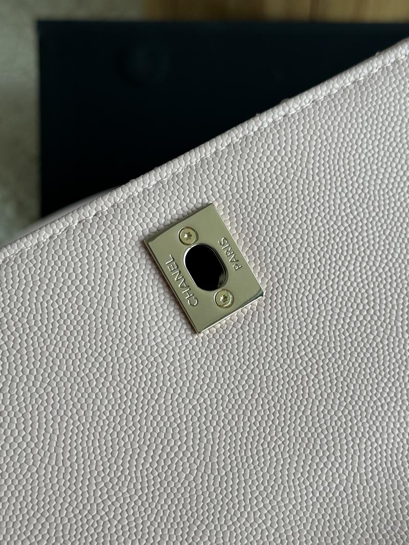 Chanel Small Flap Bag with Top Handle Pink A92990