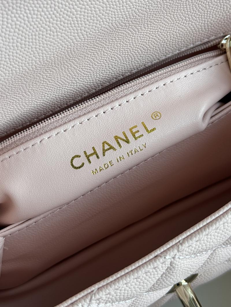 Chanel Small Flap Bag with Top Handle Pink A92990