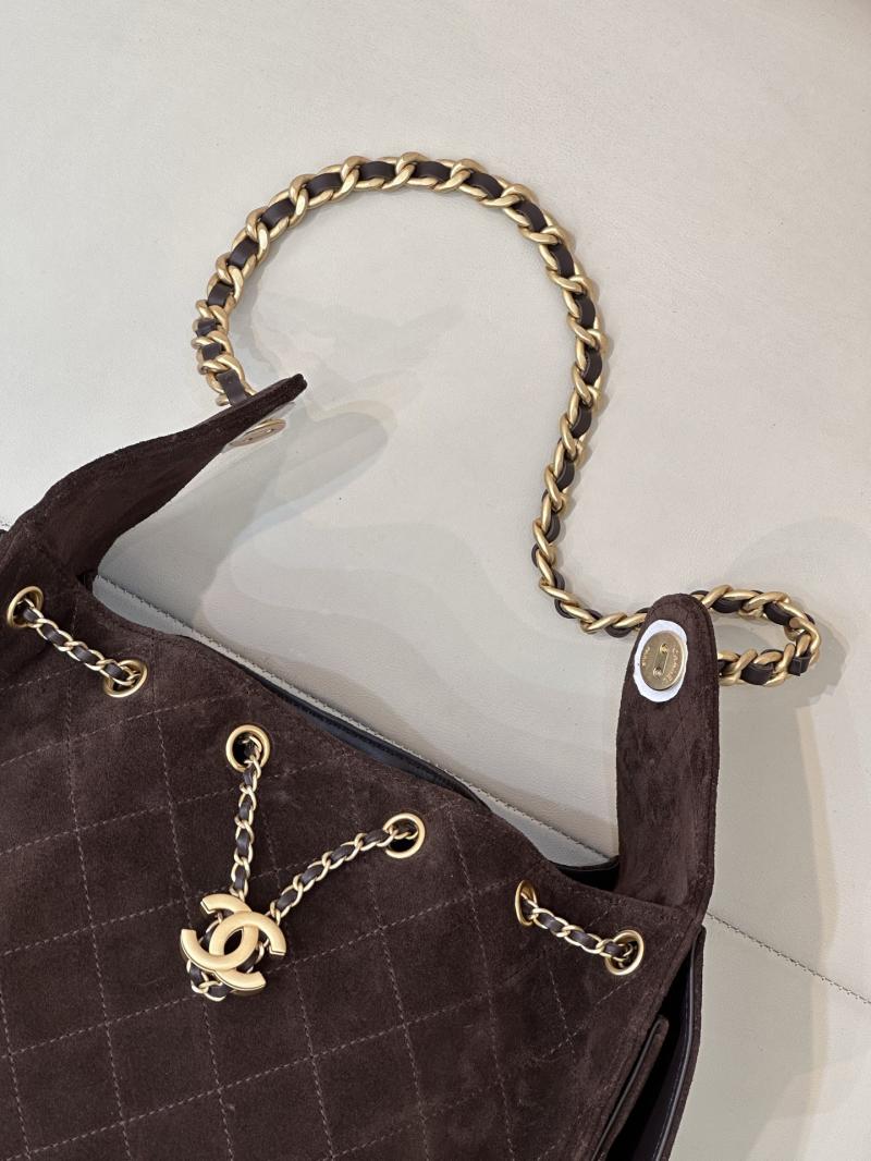 Chanel Suede 25 Small Handbag Coffee AS5293