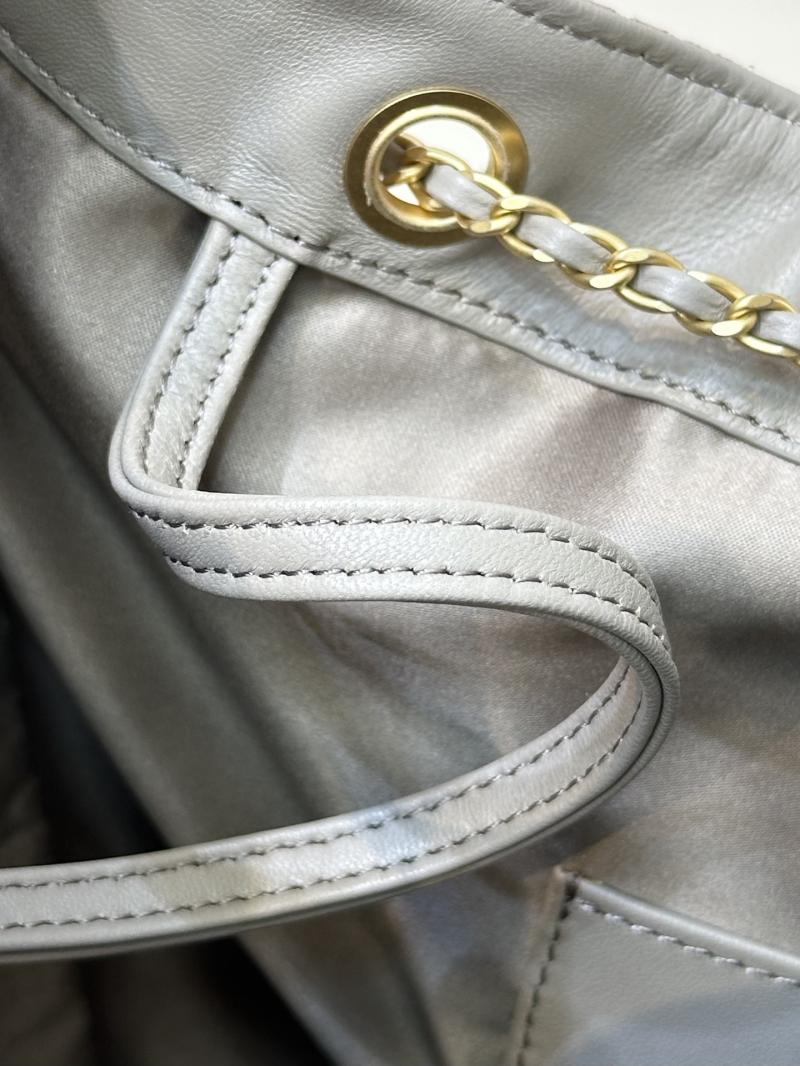 Chanel Suede 25 Small Handbag Grey AS5293