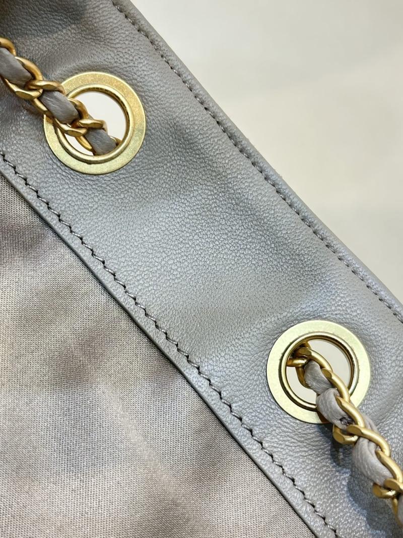 Chanel Suede 25 Small Handbag Grey AS5293
