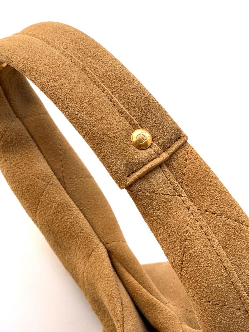 Chanel Suede Large Hobo Bag Brown AS5967