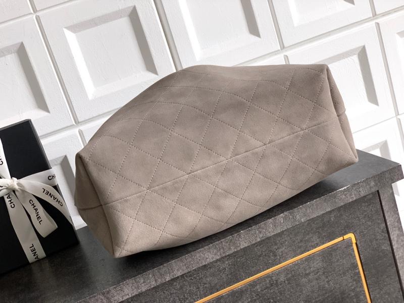 Chanel Suede Large Hobo Bag Grey AS5967