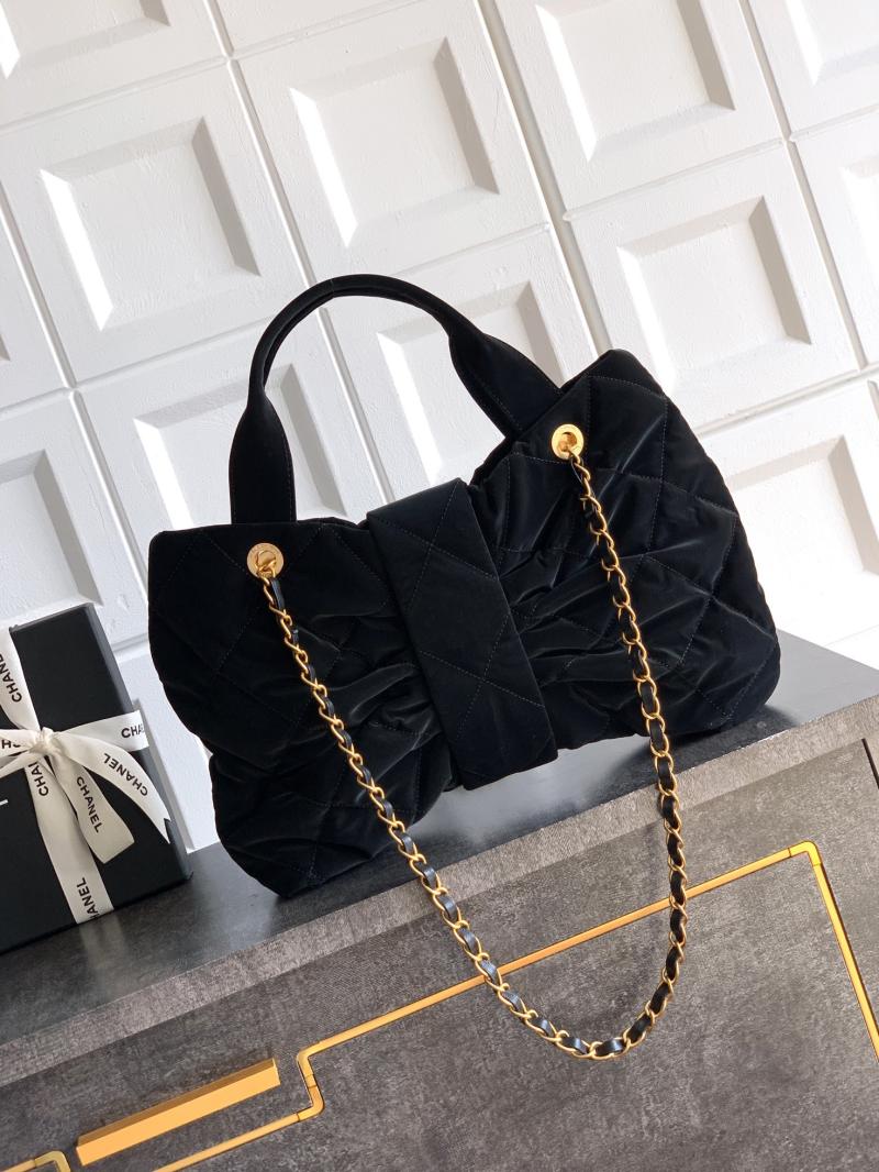 Chanel Velvet Bow bag Black AS5851