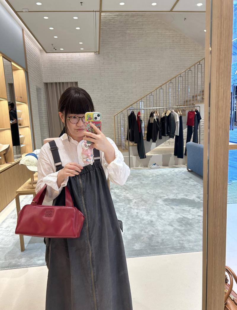 Miu Miu Leather top-handle bag Red 5BB182