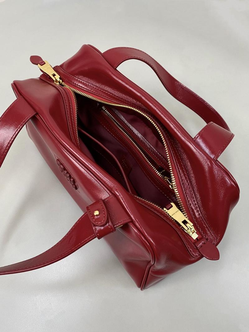 Miu Miu Leather top-handle bag Red 5BB182