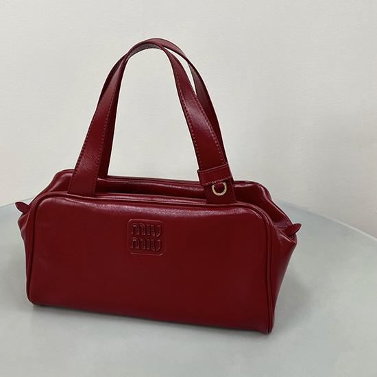 Miu Miu Leather top-handle bag Red 5BB182