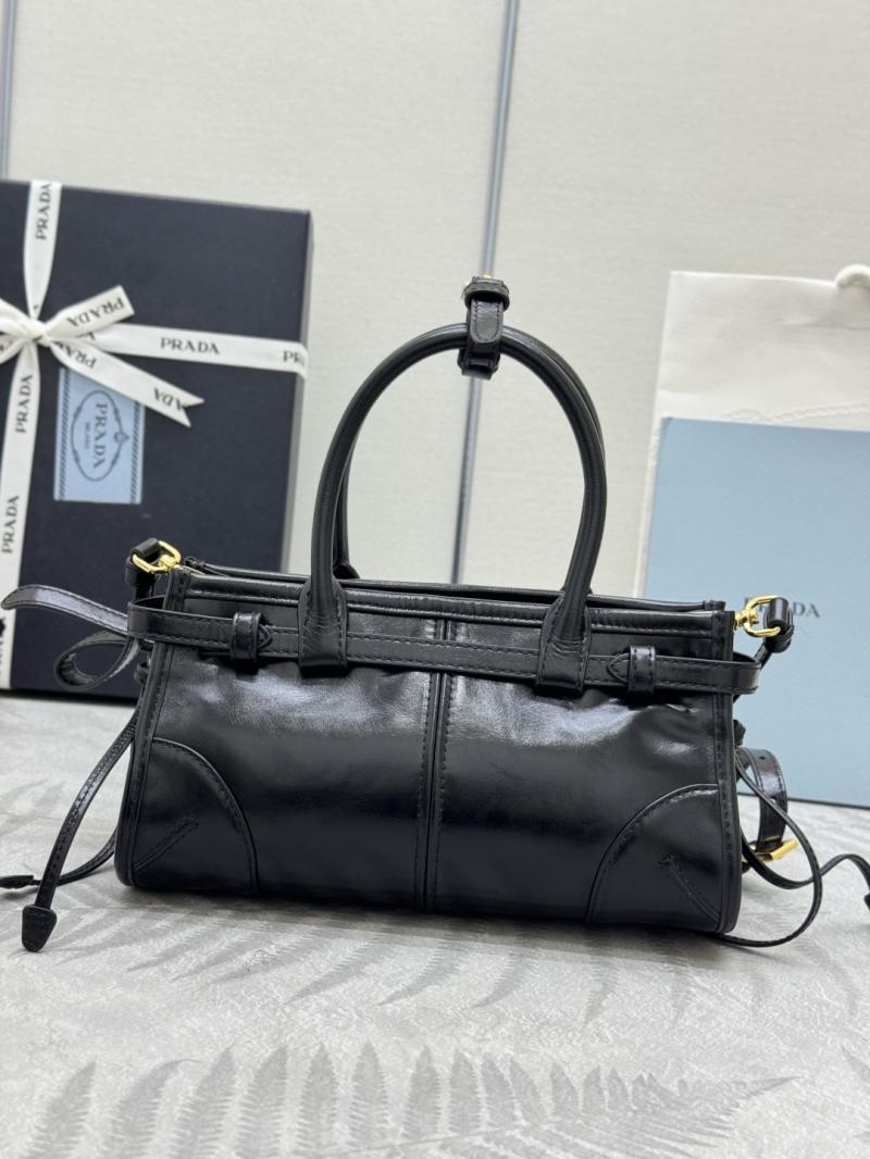 Prada Bonnie leather mini handbag Black 1BA486