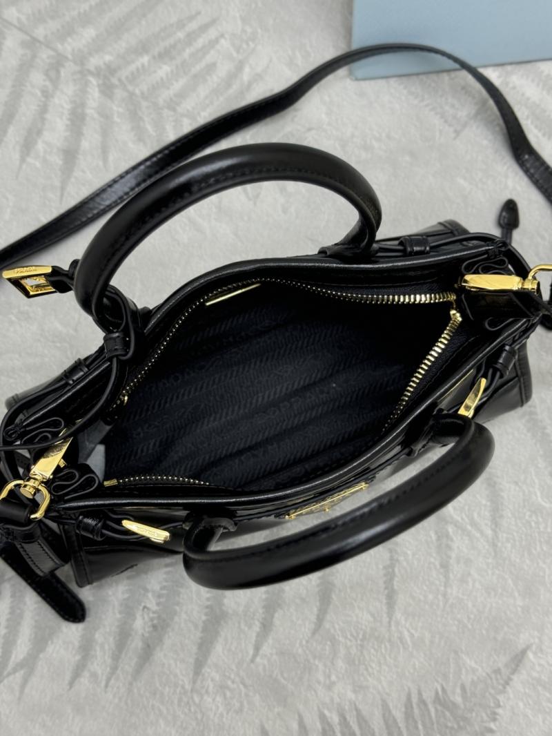 Prada Bonnie leather mini handbag Black 1BA486