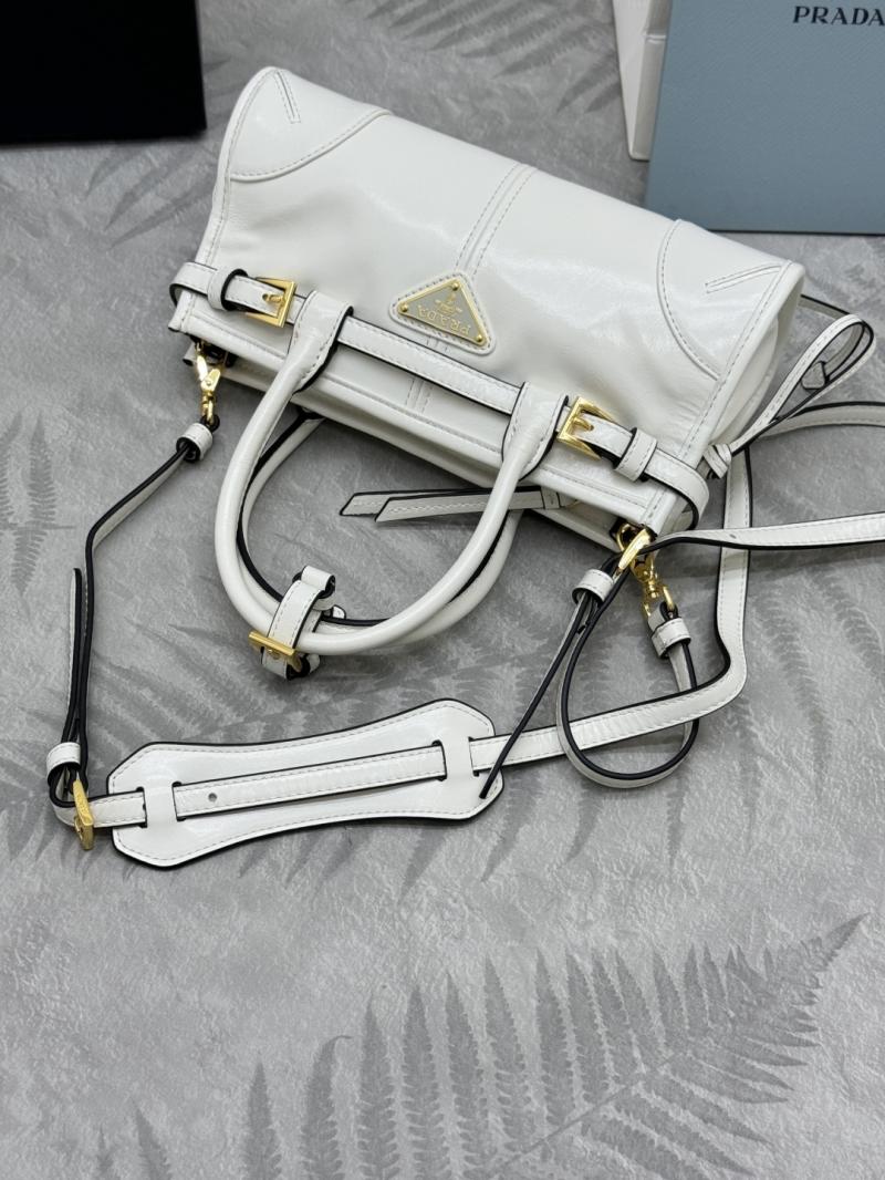 Prada Bonnie leather mini handbag White 1BA486