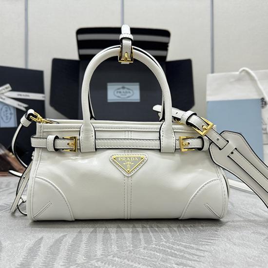 Prada Bonnie leather mini handbag White 1BA486