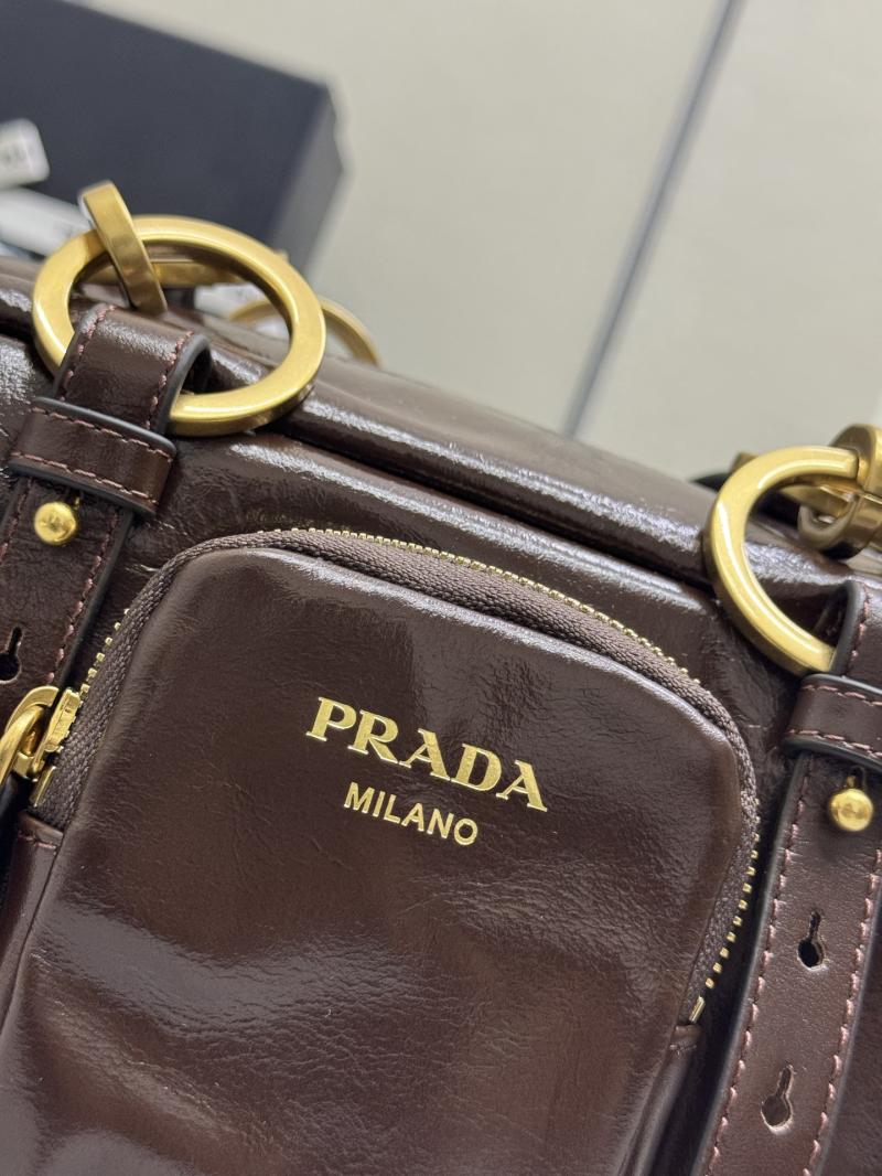 Prada Dangle medium top-handle bag Dark Brown 1BB138