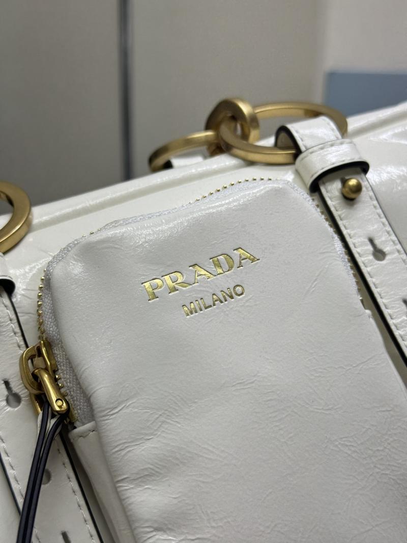 Prada Dangle medium top-handle bag White 1BB138