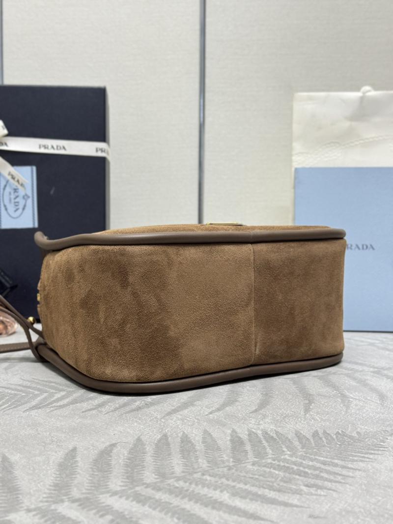Prada Darling Suede Handbag Brown 1BA451