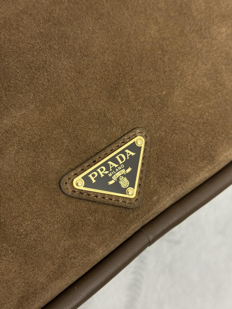 Prada Darling Suede Handbag Brown 1BA451