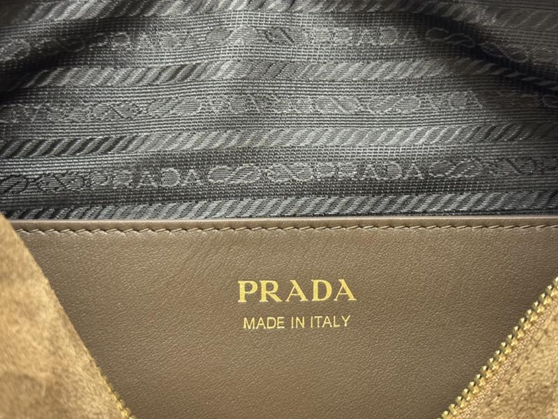 Prada Darling Suede Handbag Brown 1BA451