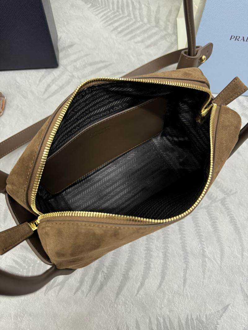 Prada Darling Suede Handbag Brown 1BA451