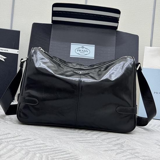 Prada Leather shoulder bag Black 2VH187
