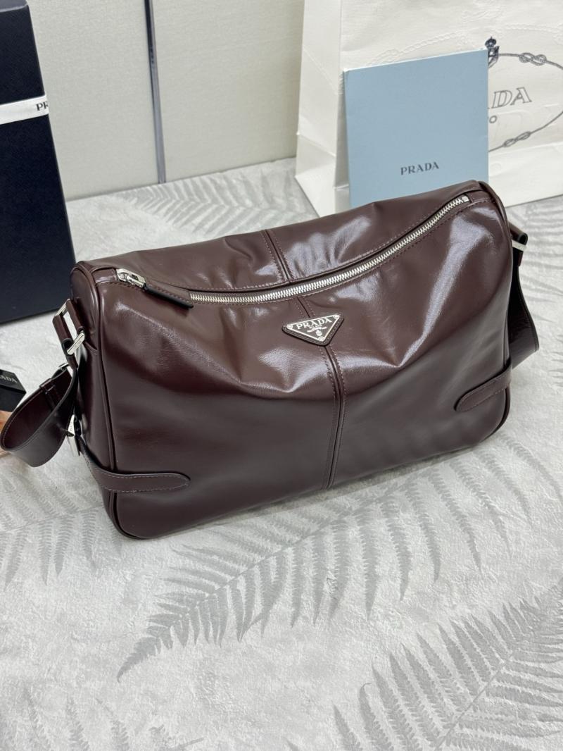 Prada Leather shoulder bag Dark Brown 2VH187