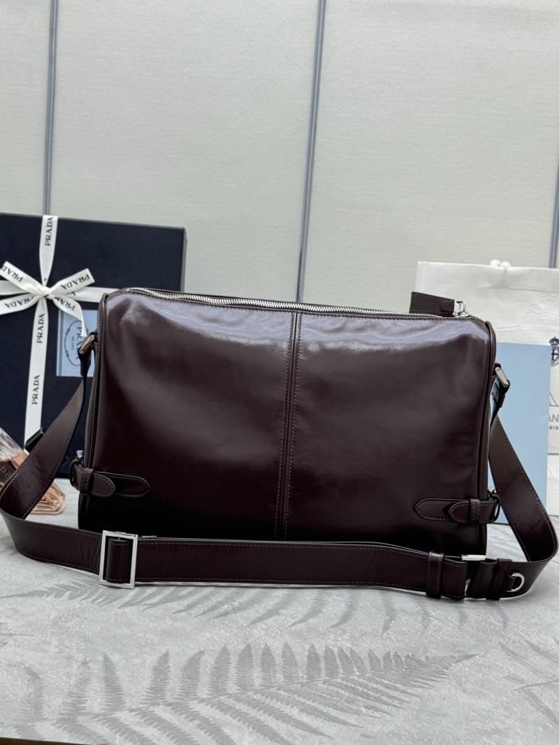 Prada Leather shoulder bag Dark Brown 2VH187