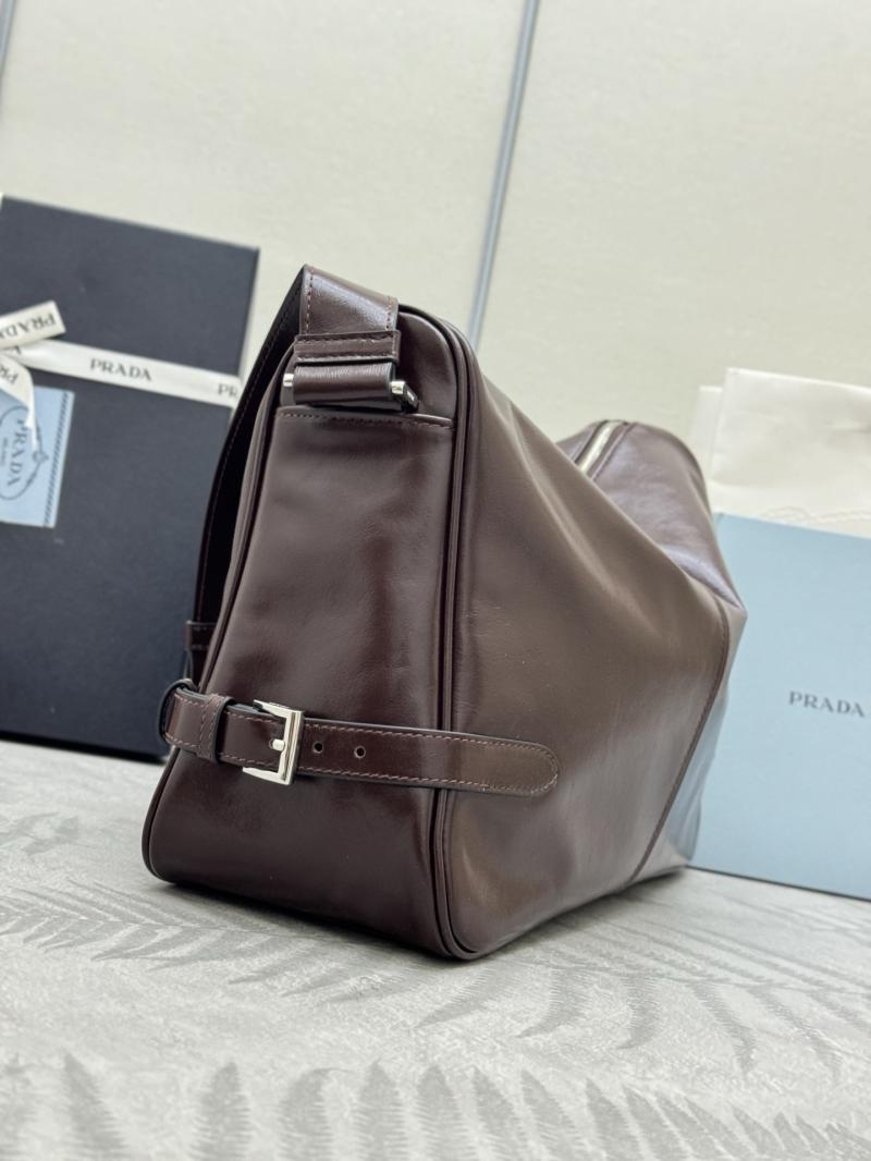 Prada Leather shoulder bag Dark Brown 2VH187