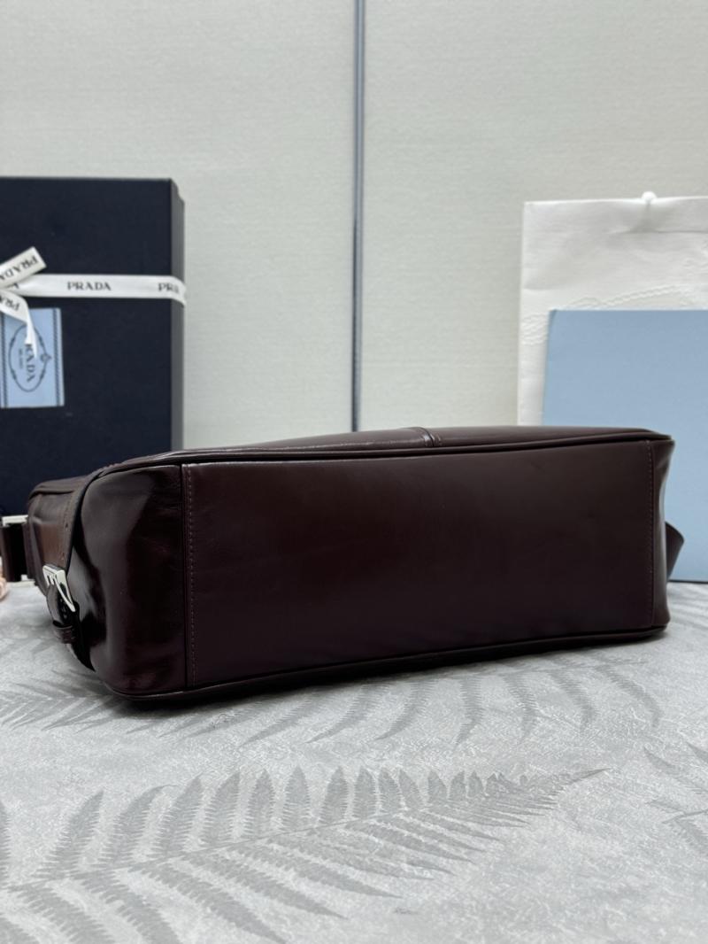 Prada Leather shoulder bag Dark Brown 2VH187