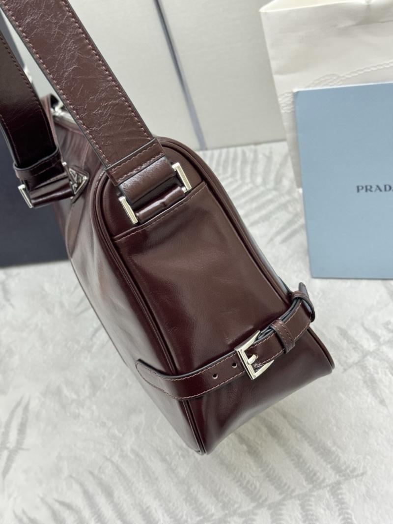 Prada Leather shoulder bag Dark Brown 2VH187