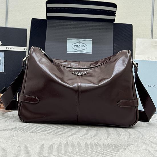 Prada Leather shoulder bag Dark Brown 2VH187