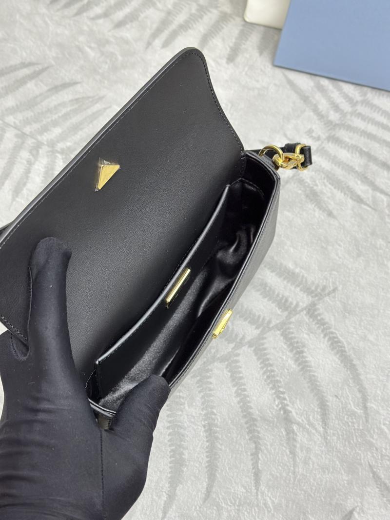 Prada Small Saffiano Leather Shoulder Bag Black 1BD356