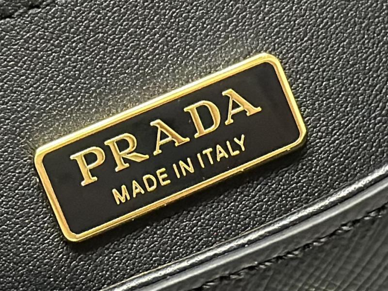 Prada Small Saffiano Leather Shoulder Bag Black 1BD356