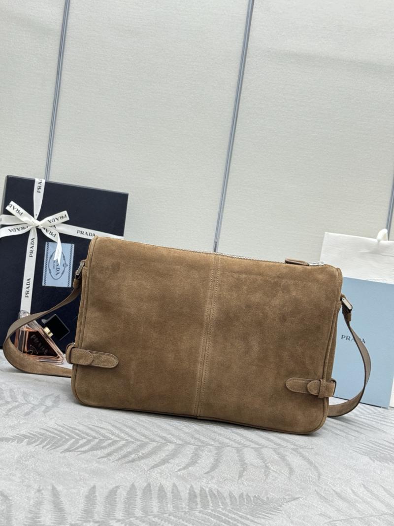 Prada Suede shoulder bag Dark Brown 2VH187