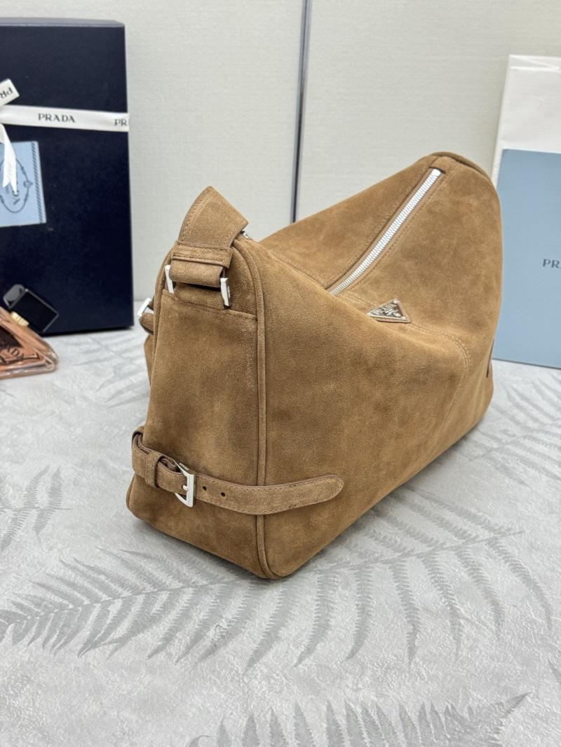 Prada Suede shoulder bag Dark Brown 2VH187