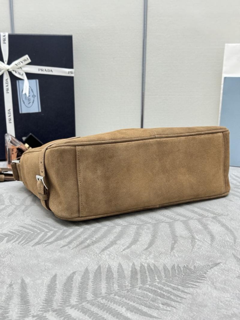 Prada Suede shoulder bag Dark Brown 2VH187