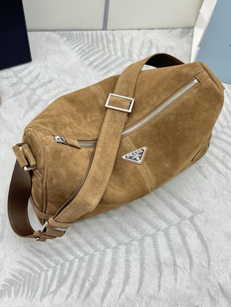 Prada Suede shoulder bag Dark Brown 2VH187