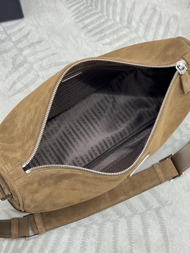 Prada Suede shoulder bag Dark Brown 2VH187