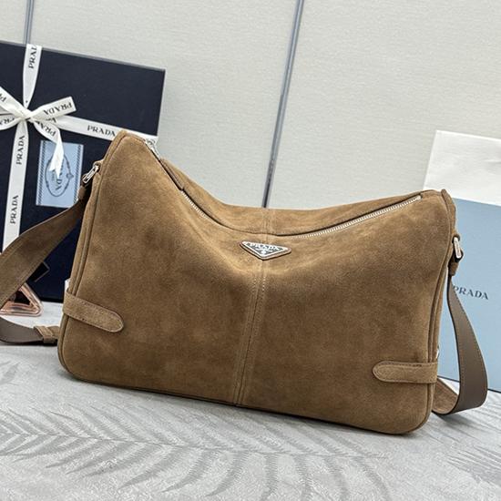 Prada Suede shoulder bag Dark Brown 2VH187