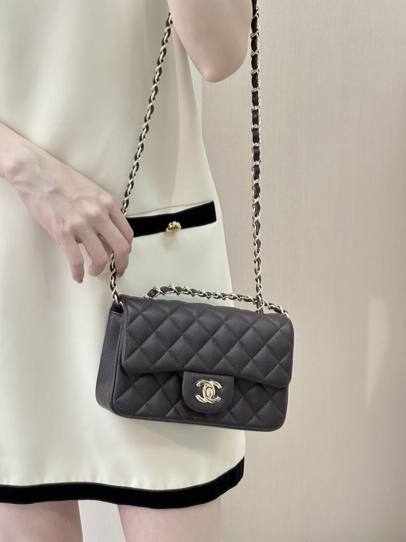 Small Chanel Grained Calfskin Flap Bag Coffee A01116
