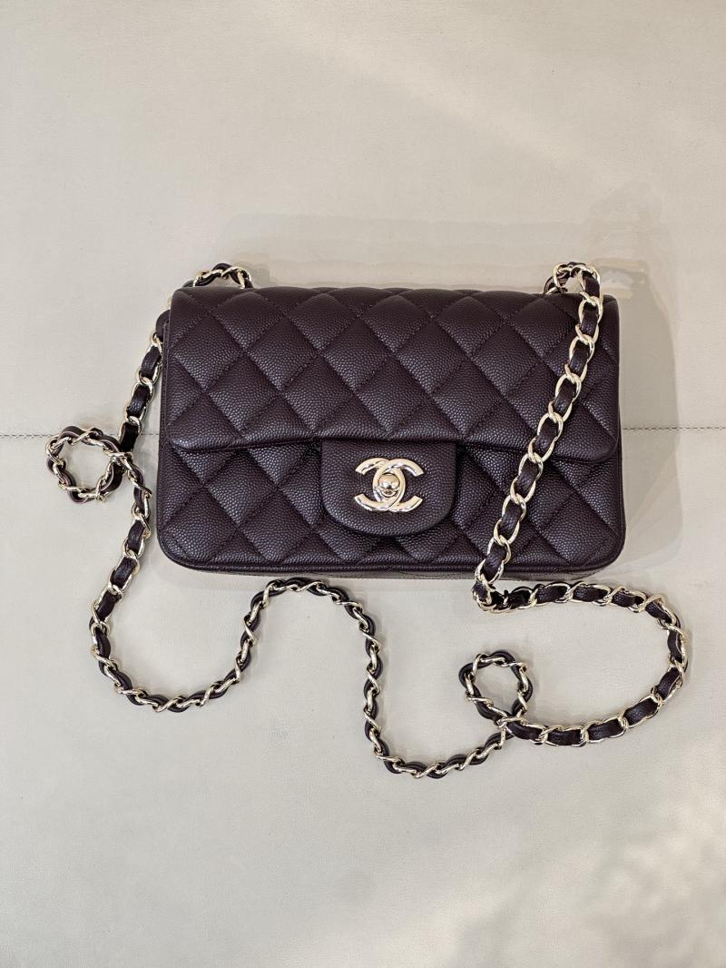 Small Chanel Grained Calfskin Flap Bag Coffee A01116