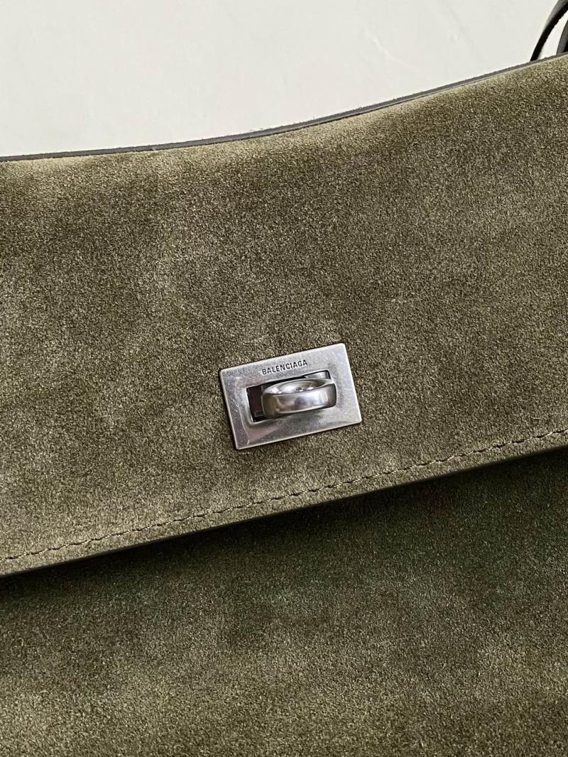 Balenciaga Rodeo Suede Medium Handbag Khaki B789772