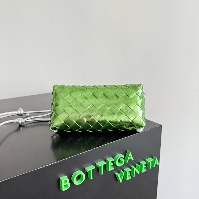 Bottega Veneta Intrecciato Concert Pouch Silver Green 794258