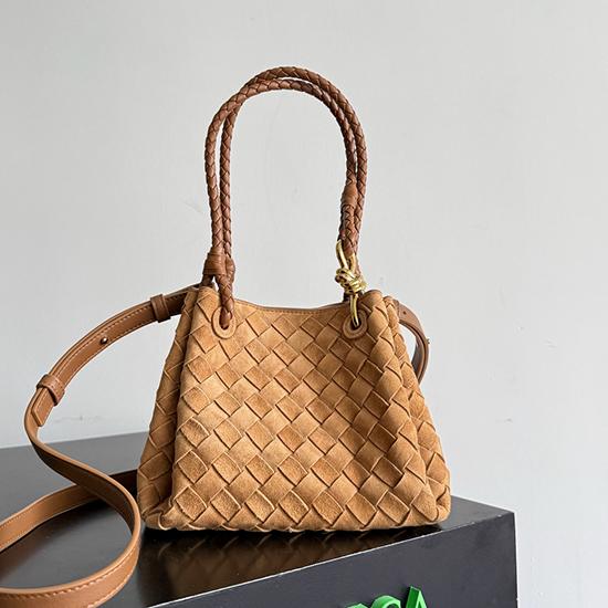 Bottega Veneta Suede Small Parachute Amber 796569