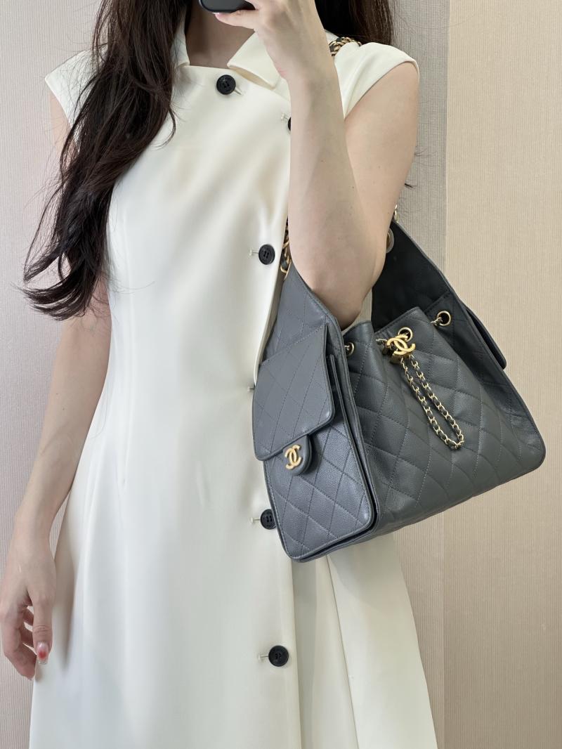 CHANEL 25 Small Handbag Dark Grey AS5293
