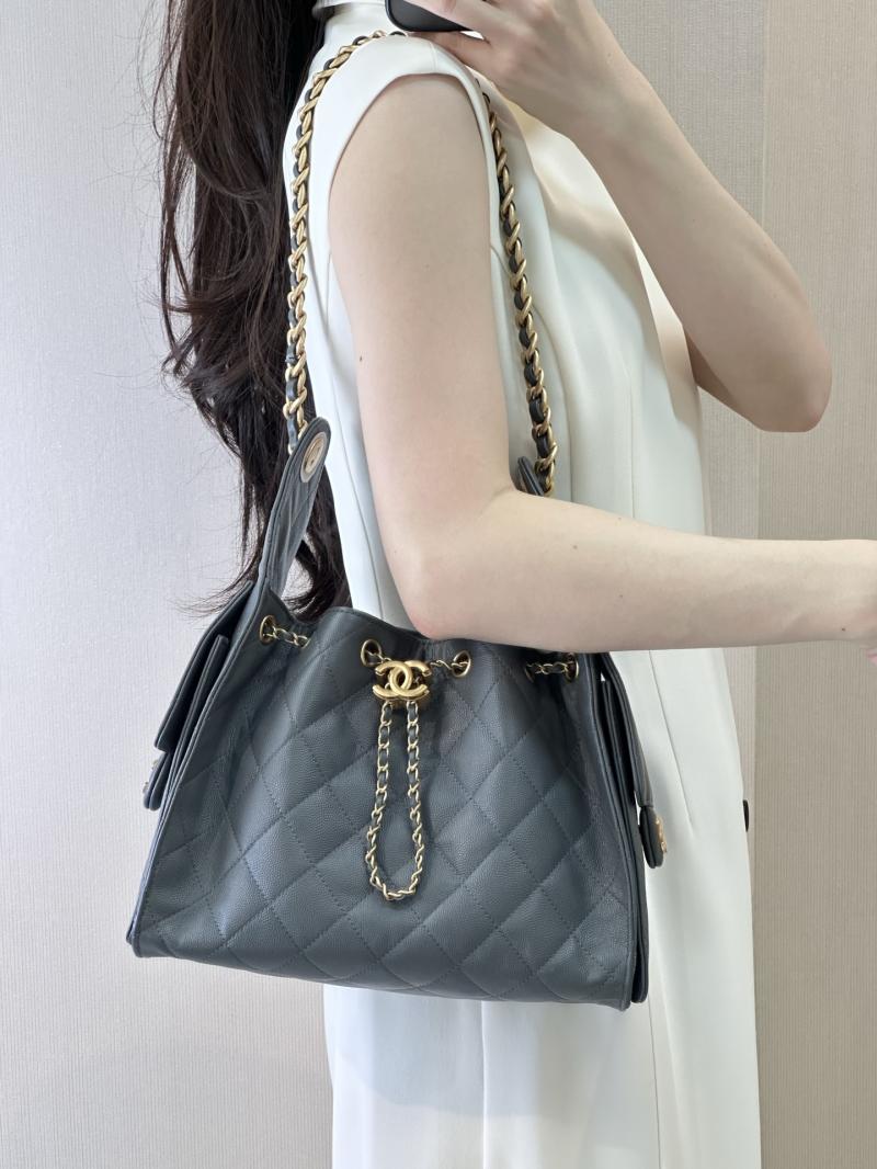 CHANEL 25 Small Handbag Dark Grey AS5293